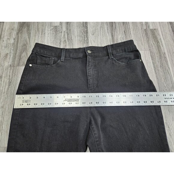 (3/$35) Bandolino Jeans Womens 14 Black Amy Straight Leg Stretch 5 Pocket Missy - Picture 9 of 12